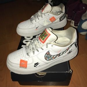 Low top “just do it” Air Force ones